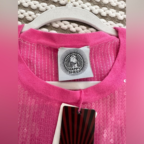 Happy sheep sweater top size small, pink! NWT - Picture 4 of 10